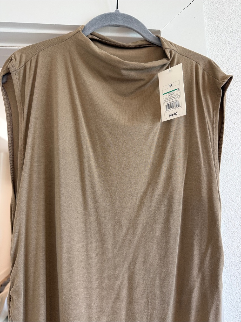 Never worn! Sleeveless Olive/Taupe Maxi Dress - Picture 3 of 5